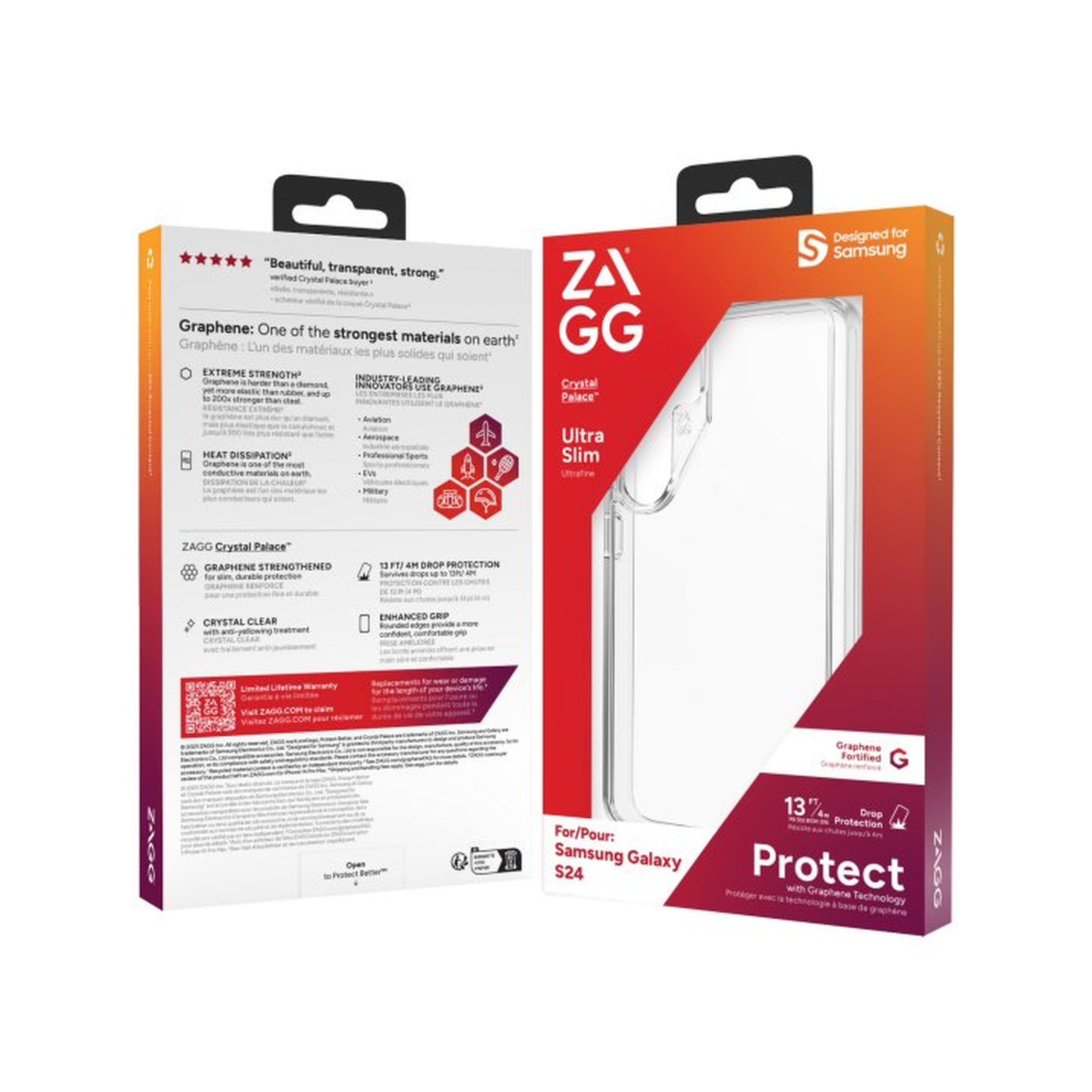 Galaxy S24 Zagg Crystal Palace Case - Clear