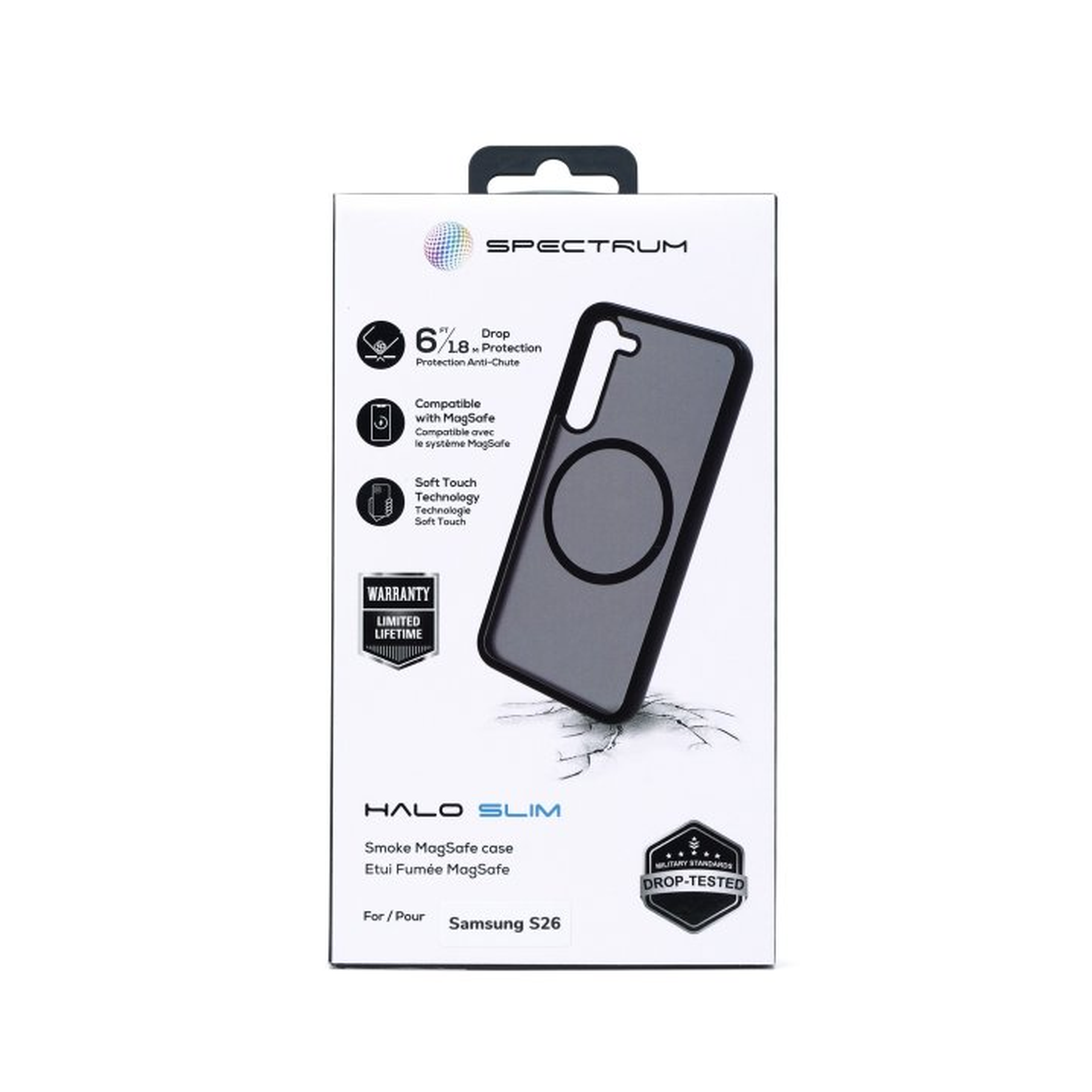 Galaxy S26 Spectrum Halo Slim Case Smoke