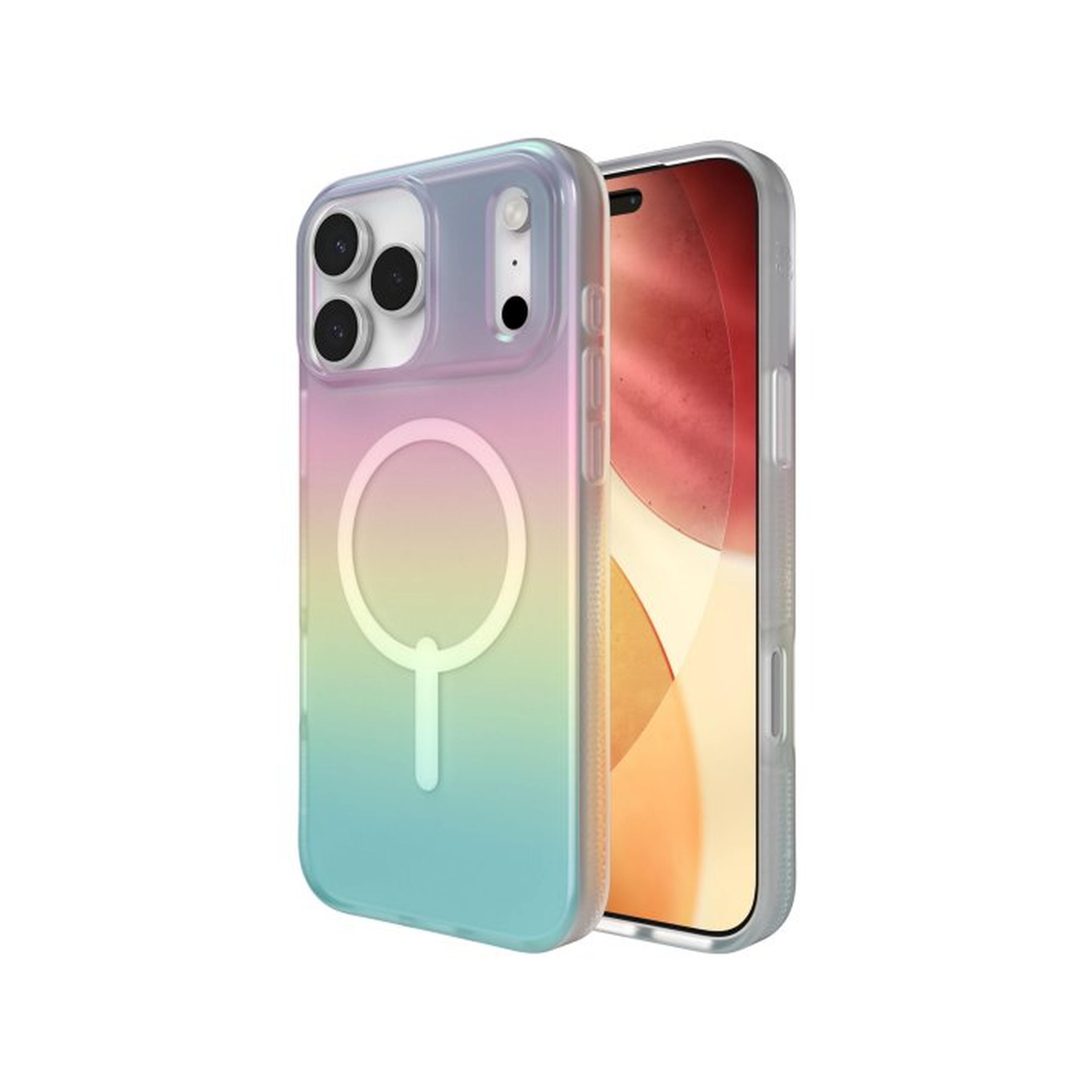 iPhone 17 Pro Max ZAGG Graphene Milan Snap Case - Iridescent Lights