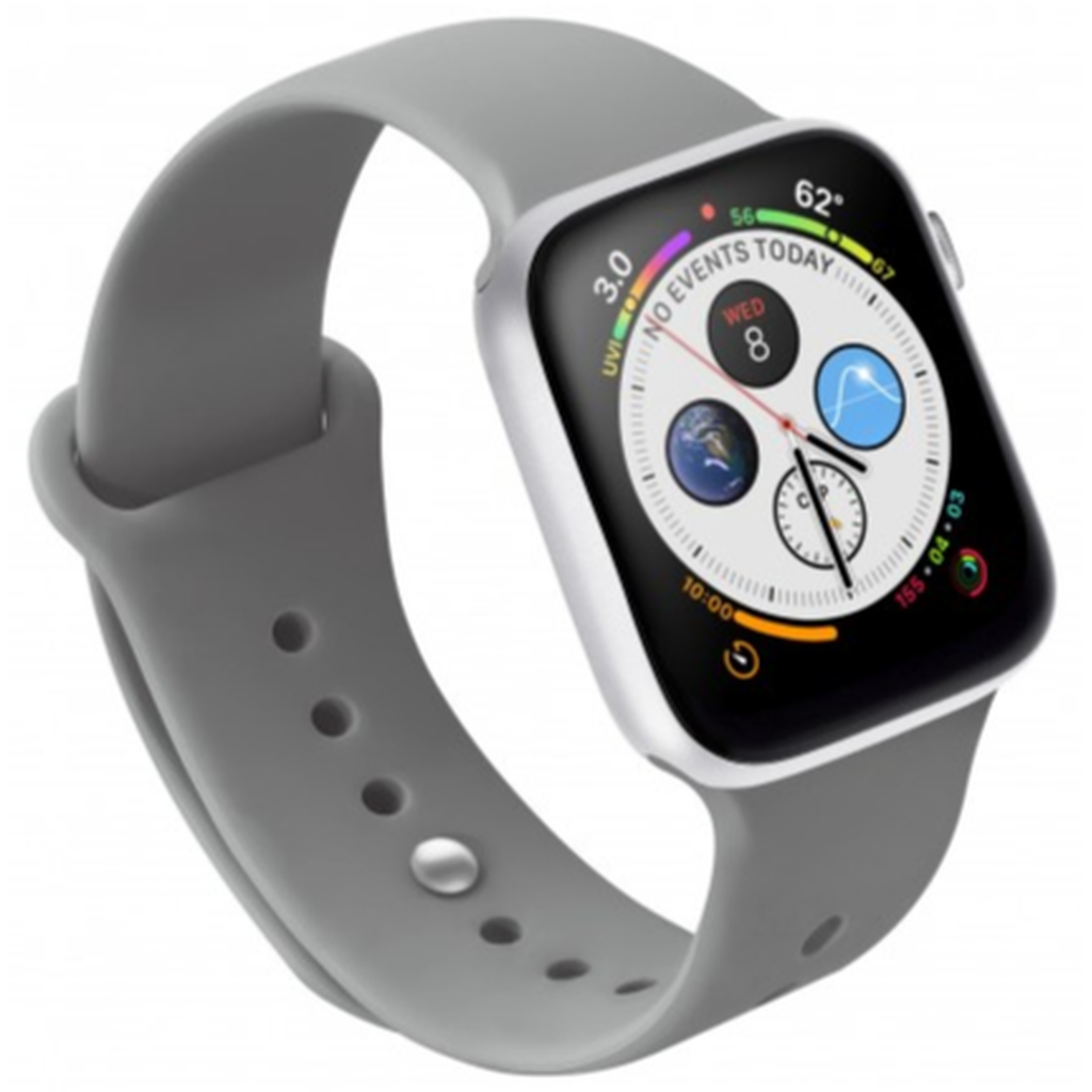 Gray silicone apple watch discount band