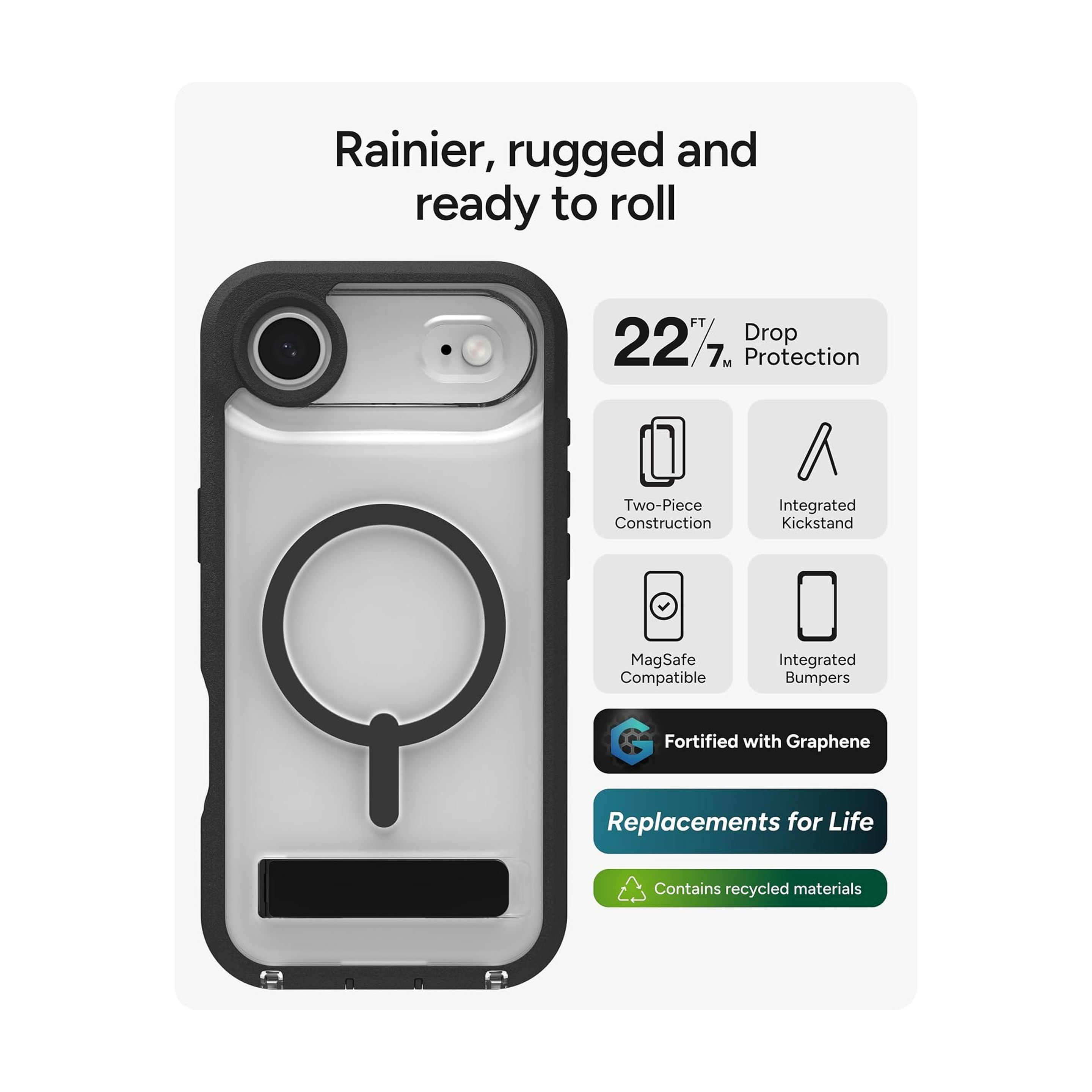 iPhone 17 Air Zagg Rainier Snap Kickstand Case