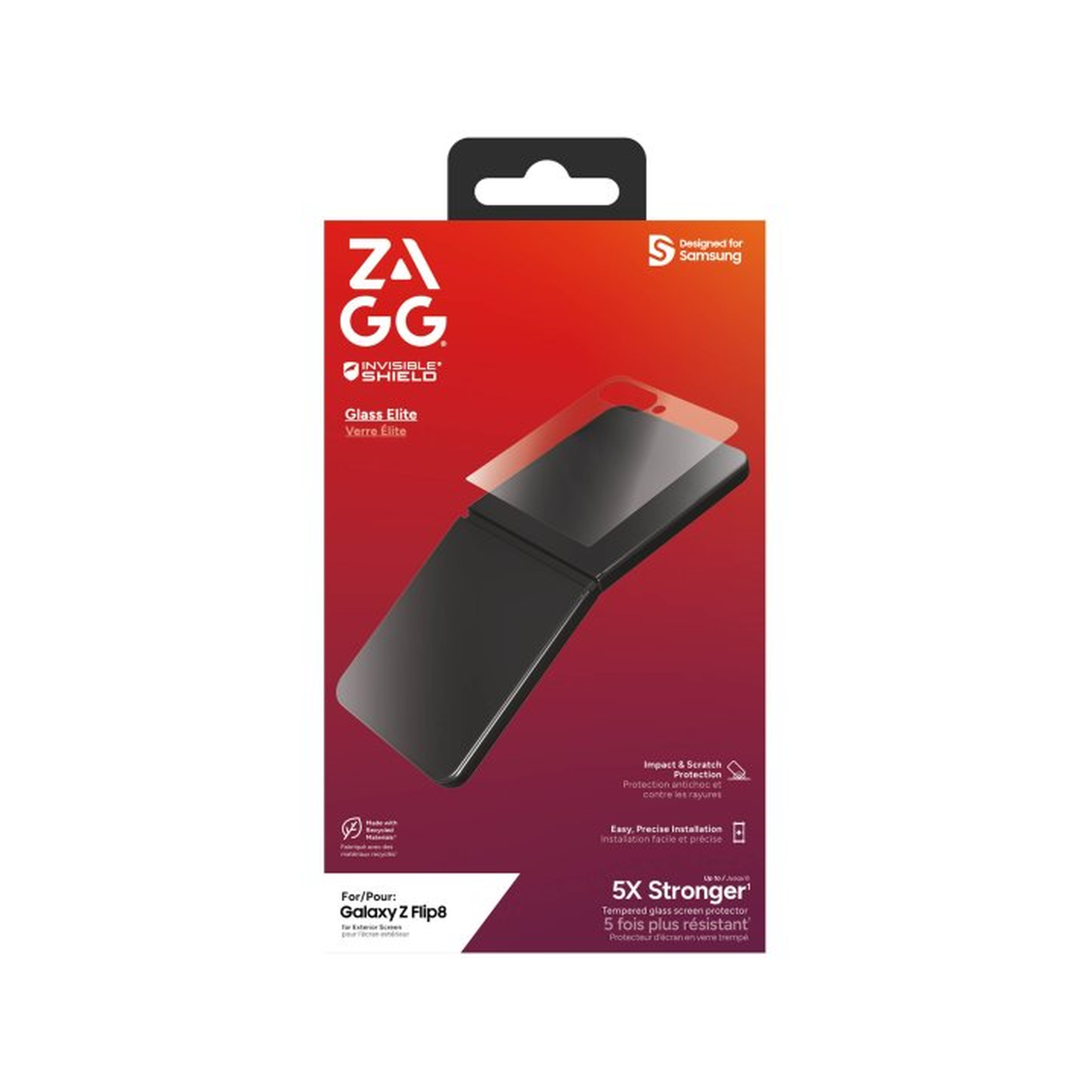 Samsung Galaxy Z Flip8 Zagg InvisibleShield Glass Screen Protector