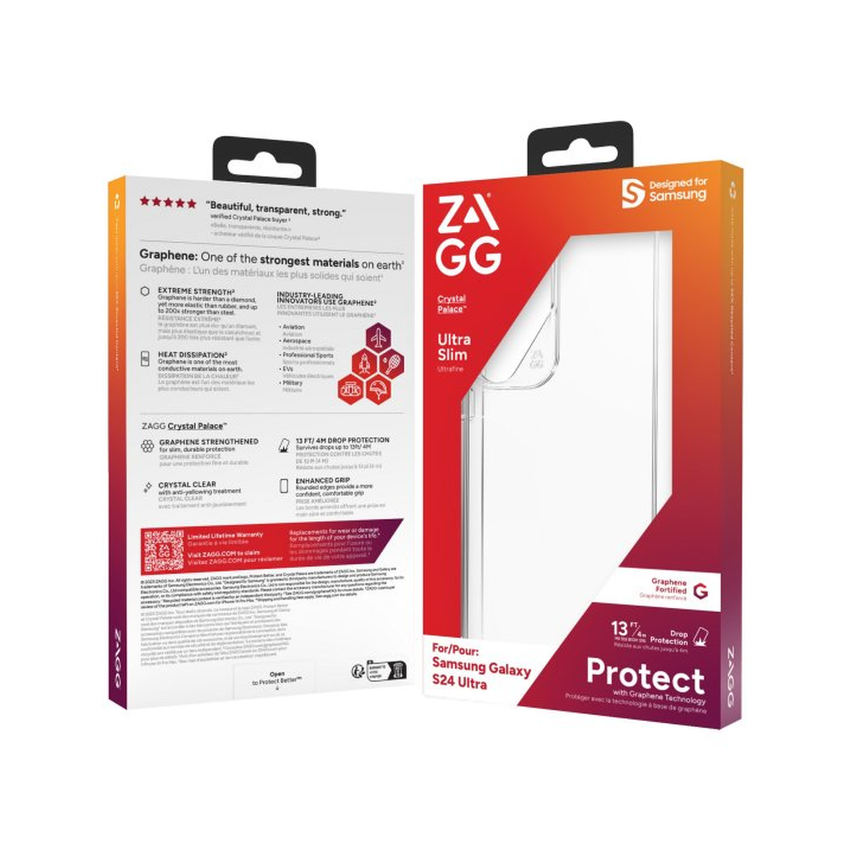 Galaxy S24 Ultra Zagg Crystal Palace Case - Clear
