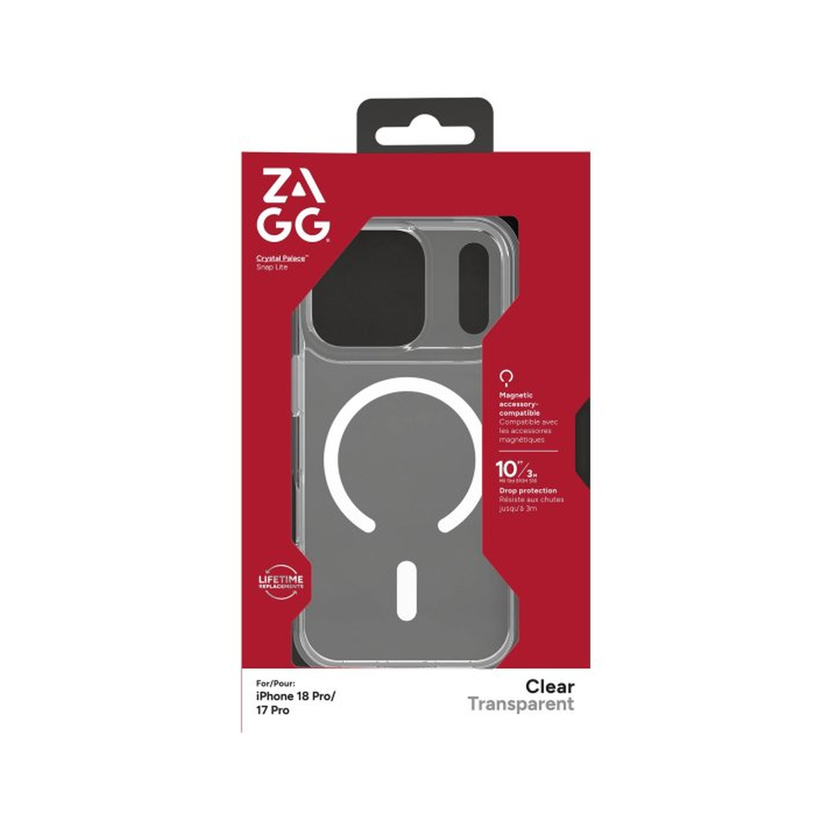 iPhone 18 Pro Zagg Crystal Palace Snap Case - Clear