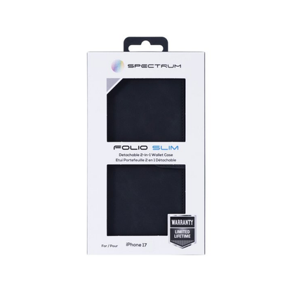 iPhone 17 SPECTRUM Folio Slim Detachable 2-1 Wallet Case