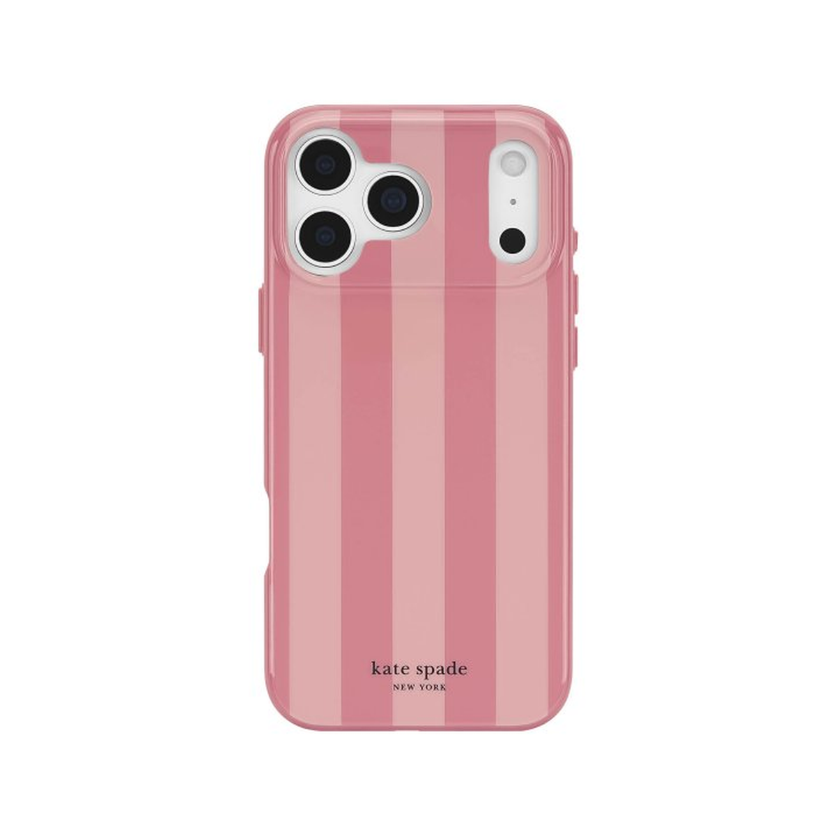 iPhone 18 Pro Kate Spade MagSafe Case - Bold Stripe Rose Coral