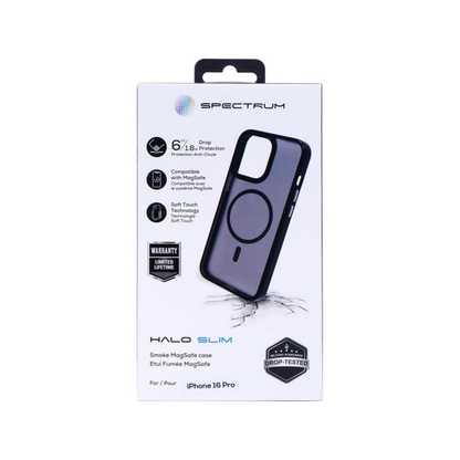 iPhone 16 Pro SPECTRUM Halo Slim Magsafe Case Smoke