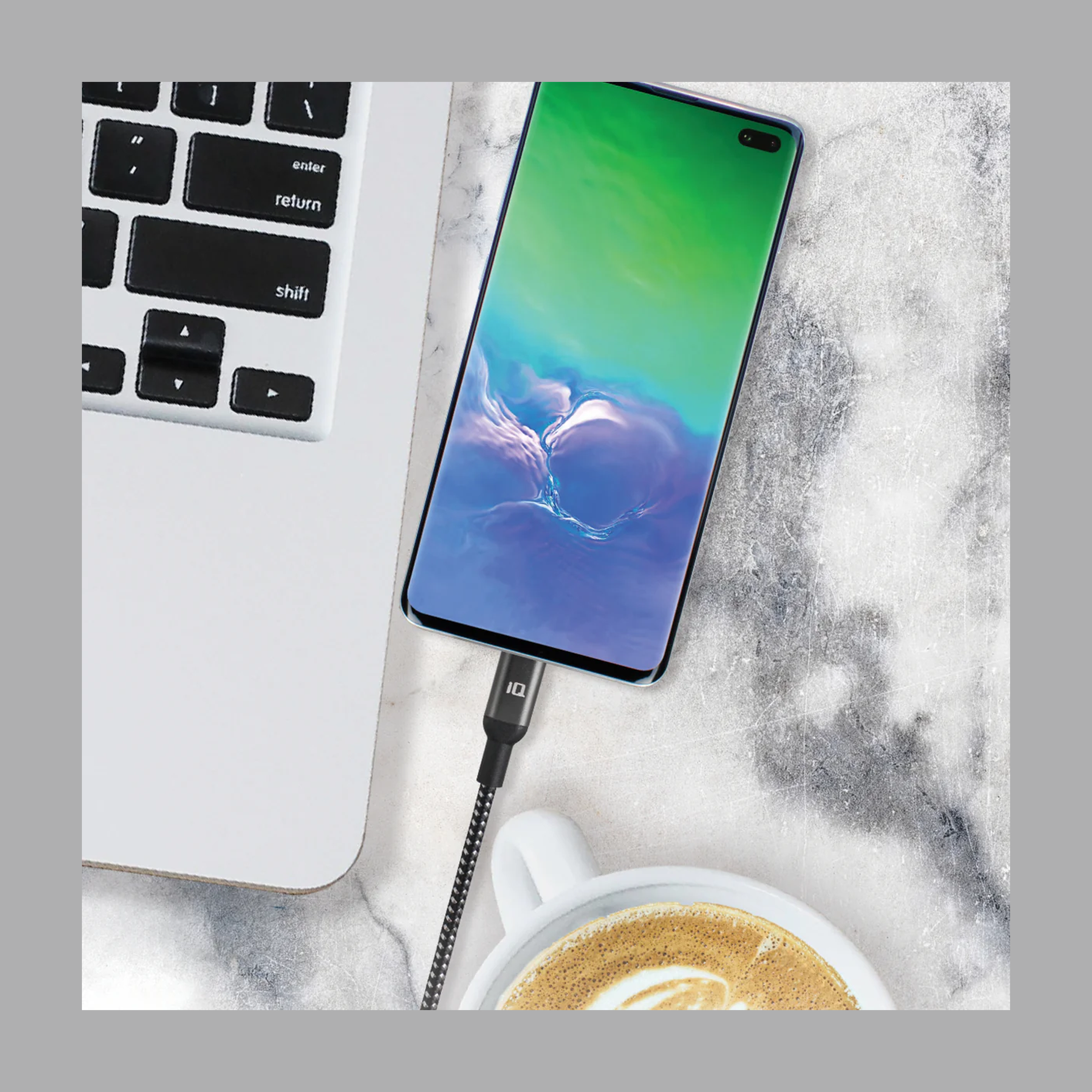 iQ USB Type-C to Type-C Cable - Braided - 1.8m/6ft