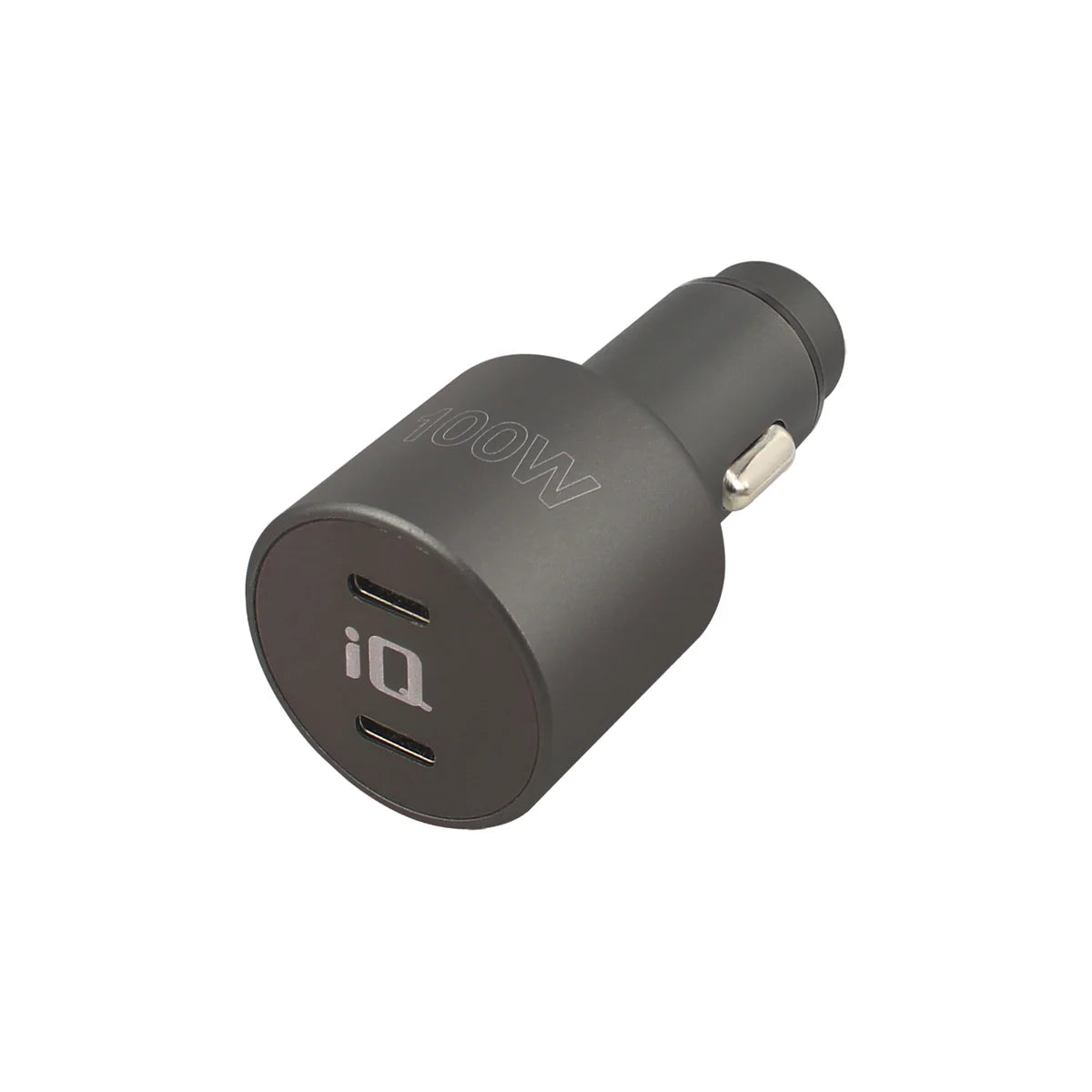 iQ Dual USB Type C PD 100W Car Charger - Black