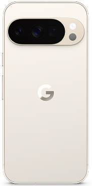 Back view of a white Google Pixel 10 Pro