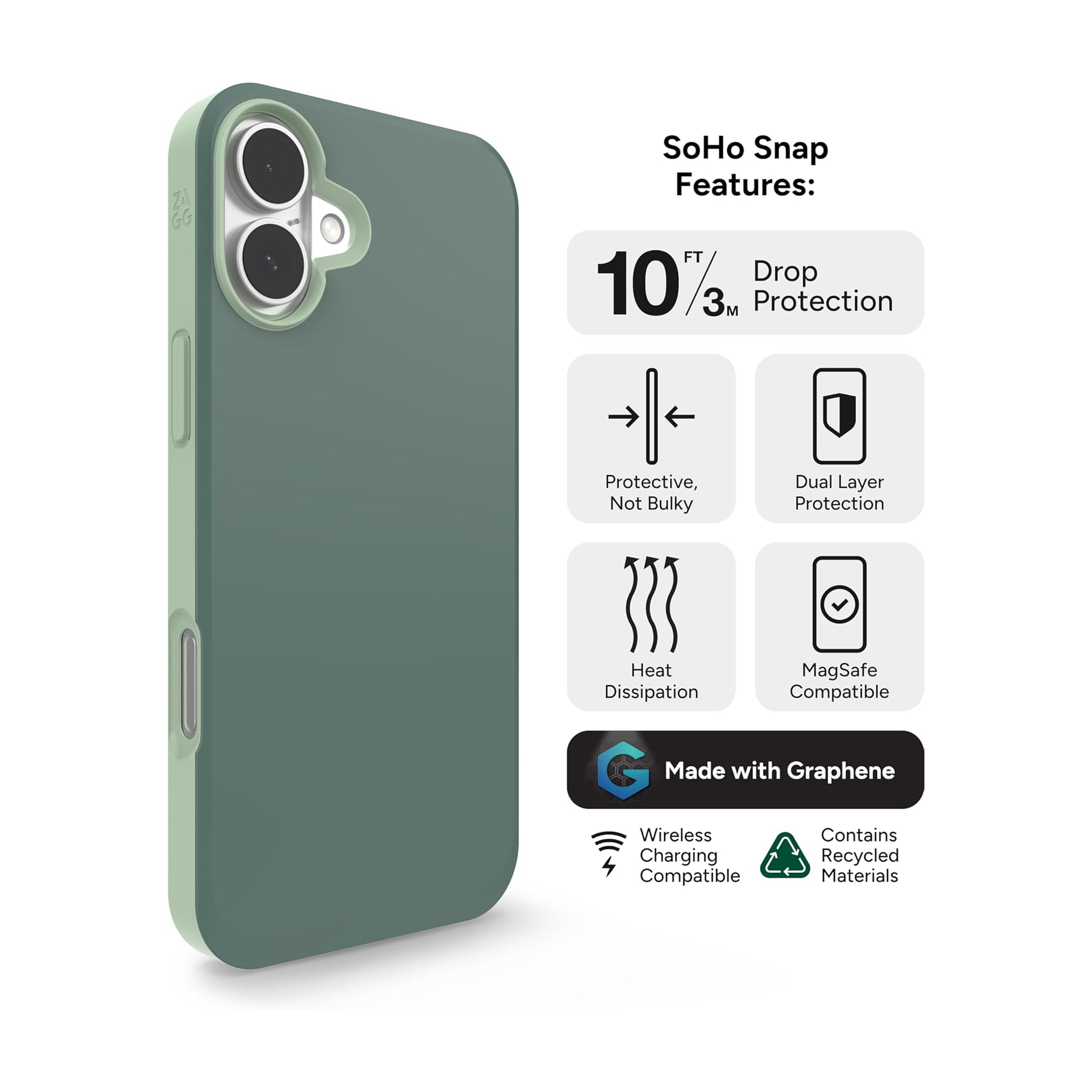 iPhone 16 Pro Max Zagg Soho Mag Snap Case