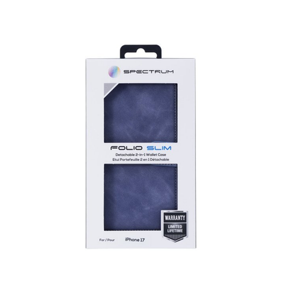 iPhone 17 SPECTRUM Folio Slim Detachable 2-1 Wallet Case