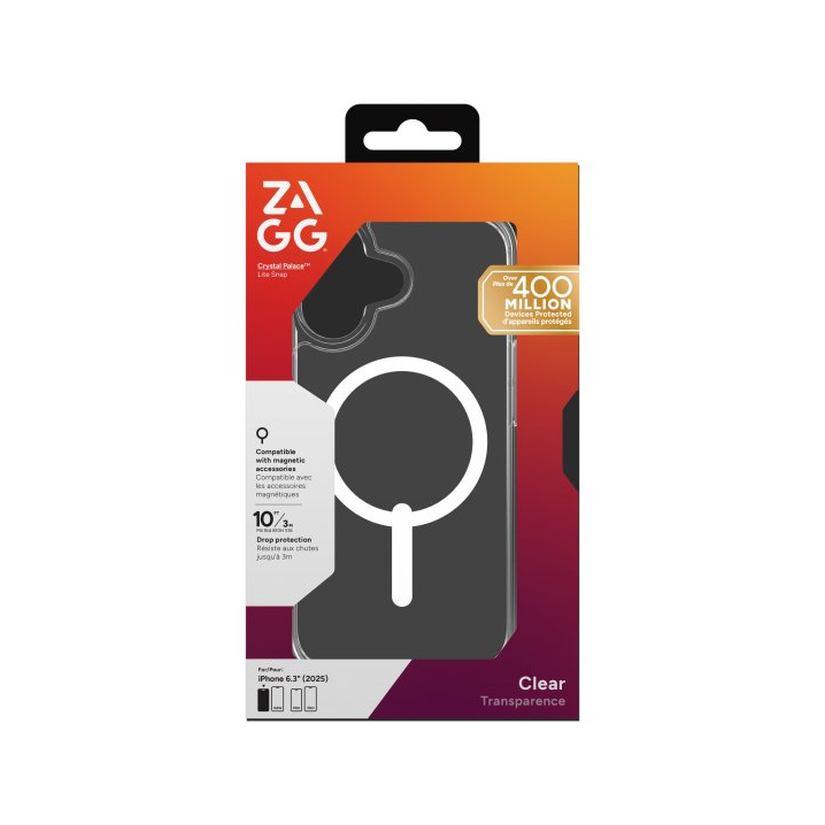 iPhone 17 ZAGG Graphene Crystal Palace Lite Snap Case - Clear
