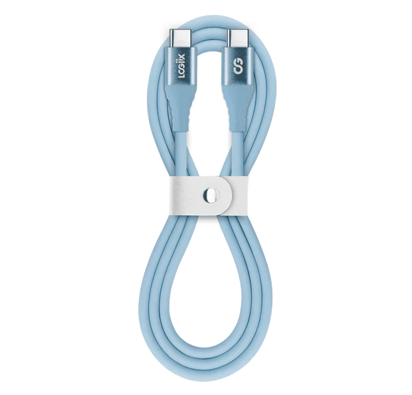 Vibrance Silicone Cable USB-C to USB-C - 1M - Blue