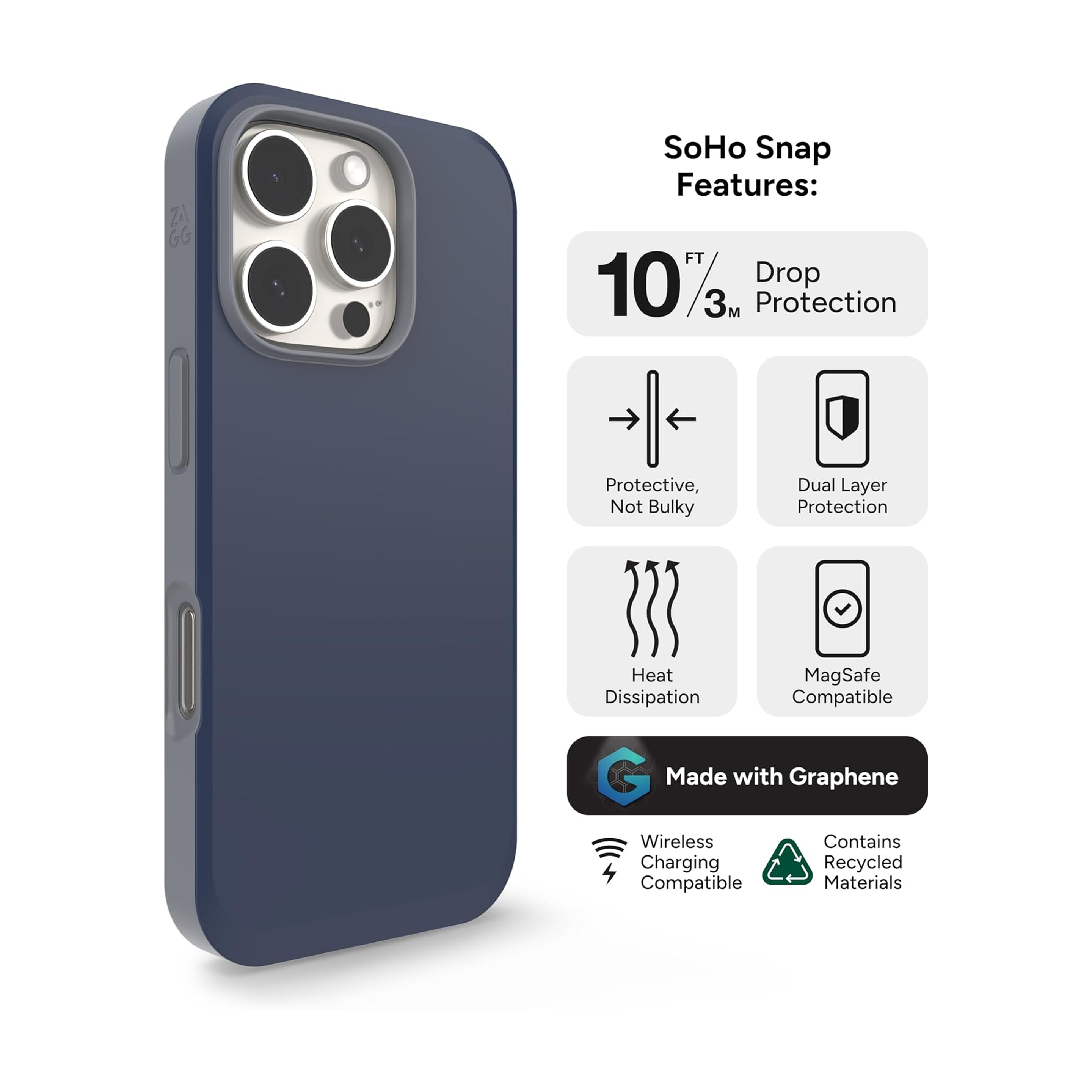 iPhone 16 Pro Max Zagg Soho Mag Snap Case