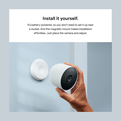 Google - Google Nest Cam (Indoor or Outdoor w/ Battery) - Indoor or Outdoor w/ Battery