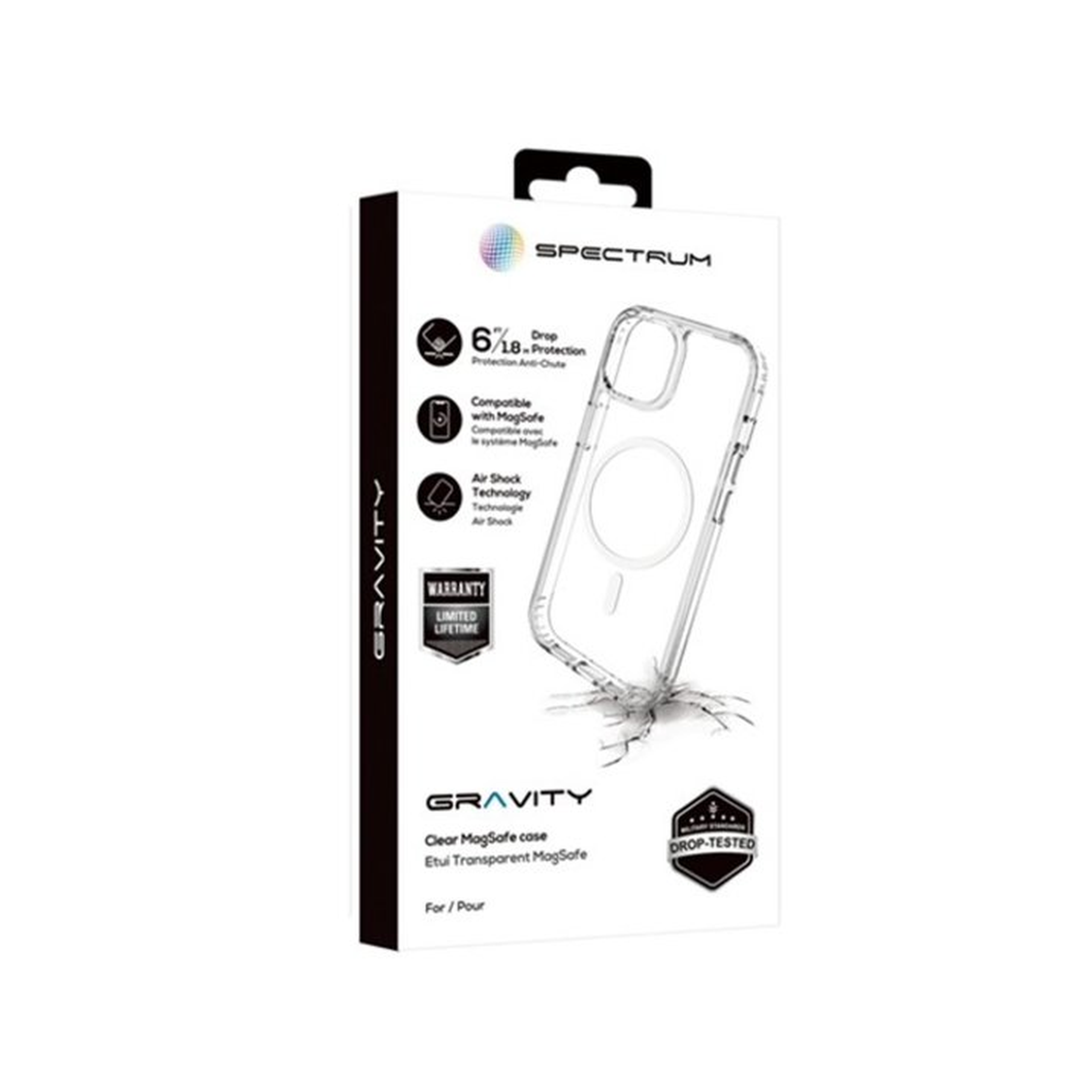 iPhone 16e/15/14/13 SPECTRUM Gravity Magsafe Case - Clear