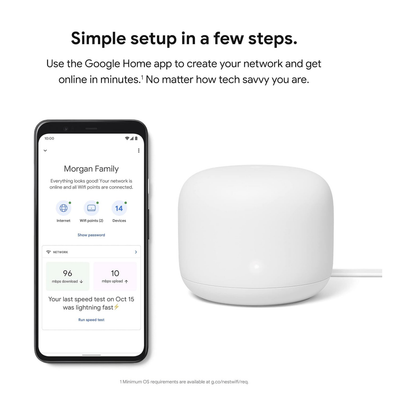 Google Nest Wifi Router & Point (2PK)