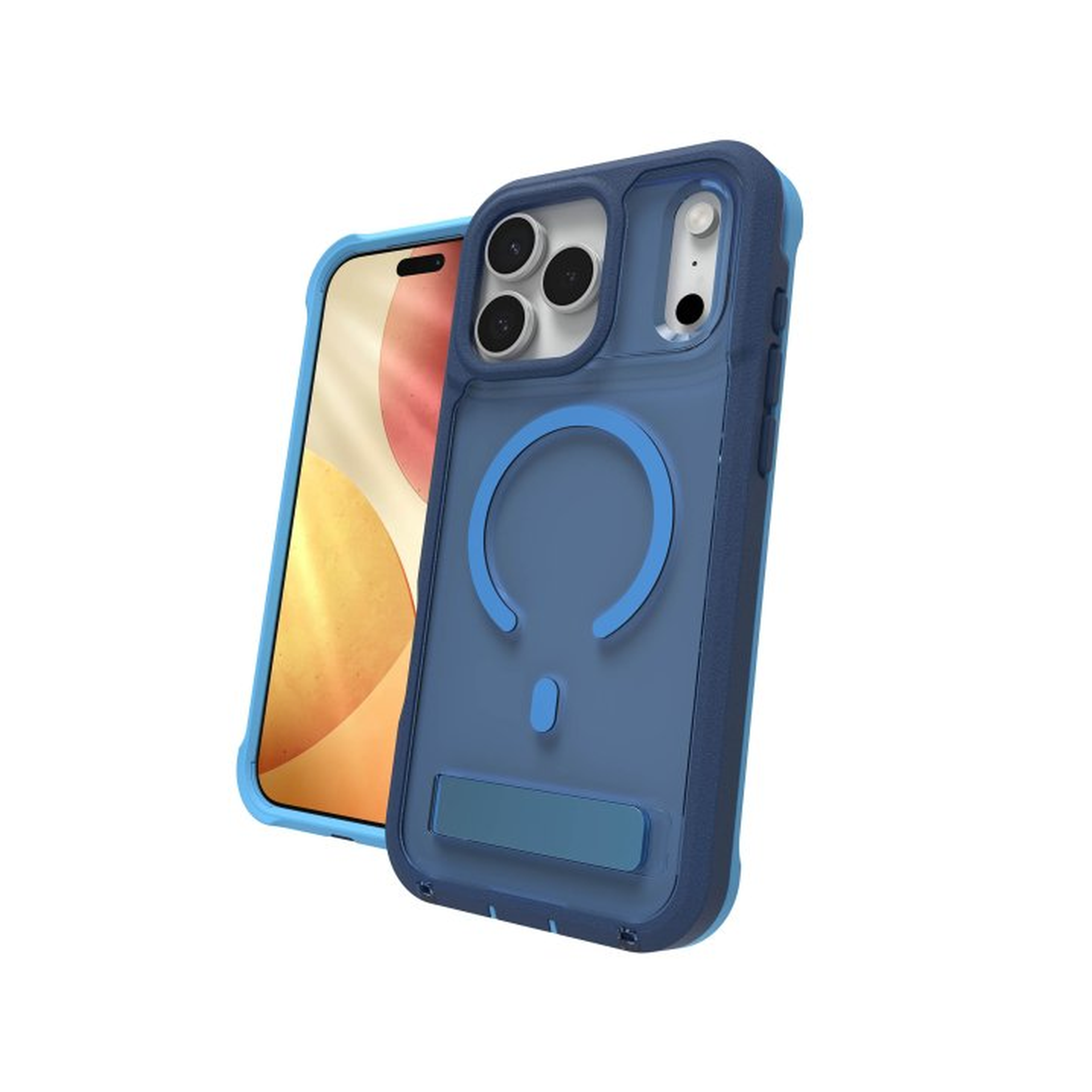 iPhone 17 Pro Max ZAGG Graphene Rainier Snap Kickstand Case - Cobalt Horizon