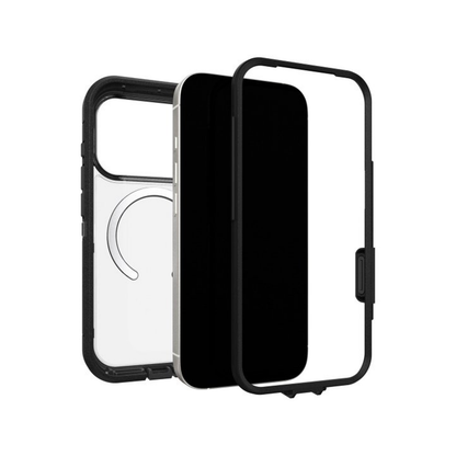 iPhone 17 Pro - OtterBox - Defender Pro XT Clear MagSafe Case w/Camera Control Dark Side