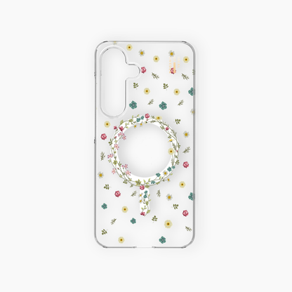 Galaxy S25 Ideal Of Sweden Clear Magsafe Case - Floral