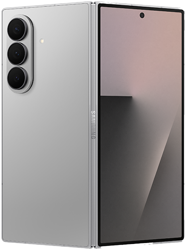 Back view of a silver Galaxy Z Fold7
