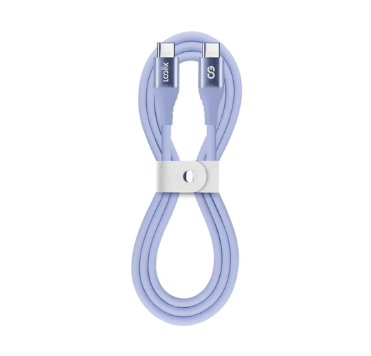Vibrance Silicone Cable USB-C to USB-C - 1M - Lavender