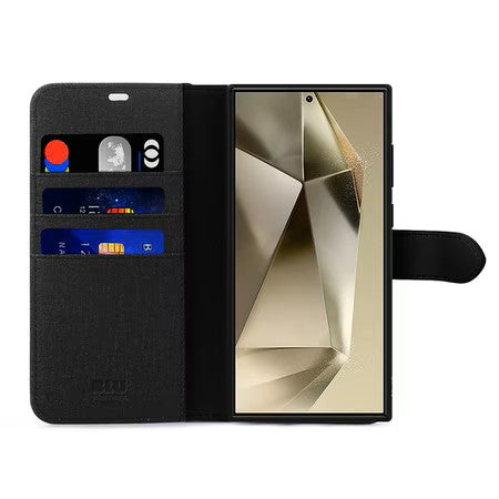 Galaxy S25 Ultra Blu Element Wallet Case - Black containing phone and cards inside