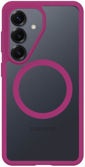Samsung phone case with pink border on a white background