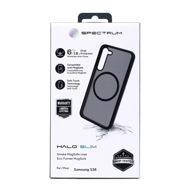 Galaxy S26 Spectrum Halo Slim Case - Black Smoke