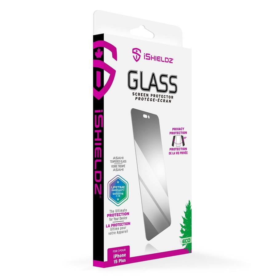 iPhone 15 Plus: Tempered Glass Privacy Screen Protector